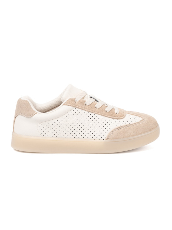 Light Beige Perforated Sneakers