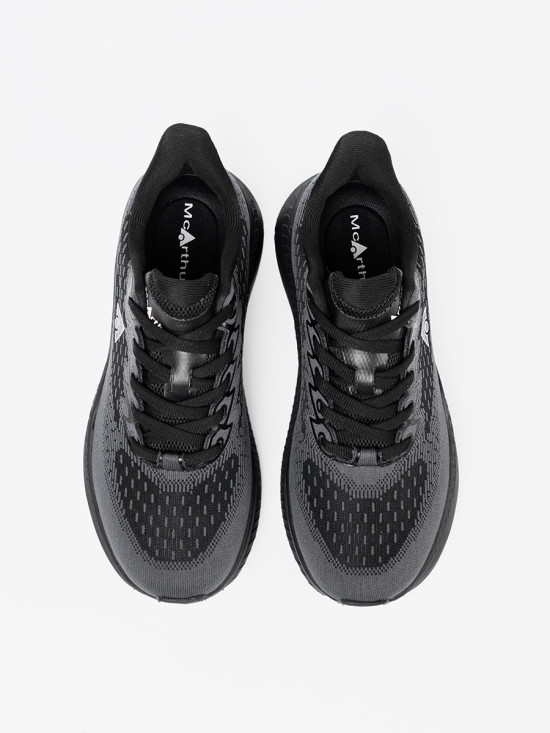 Lightweight Black Sneakers with Breathable Upper McArthur