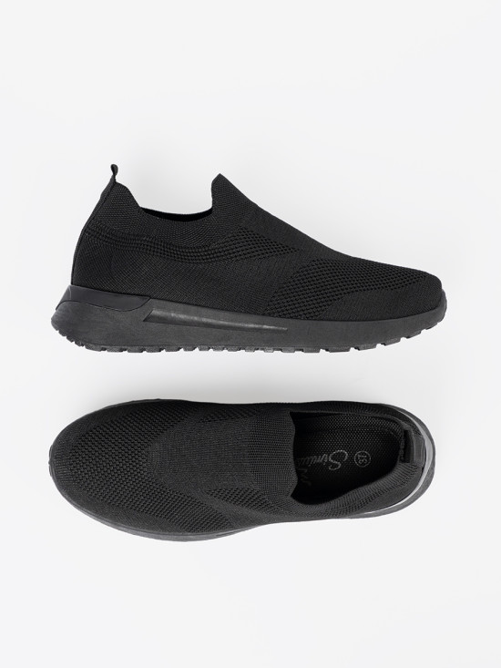Black Slip-On Sneakers