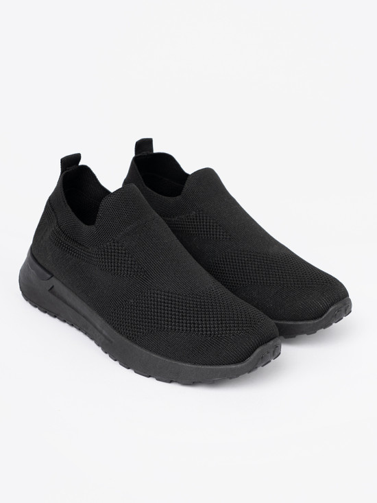 Black Slip-On Sneakers