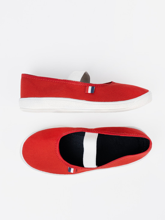 Light Red Shoes with Elastic Strap