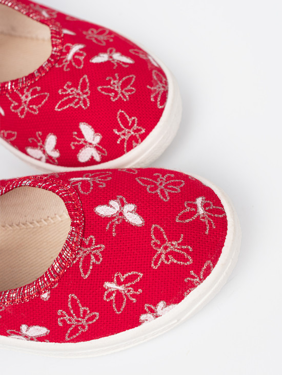 Red Kids' Sneakers with Velcro