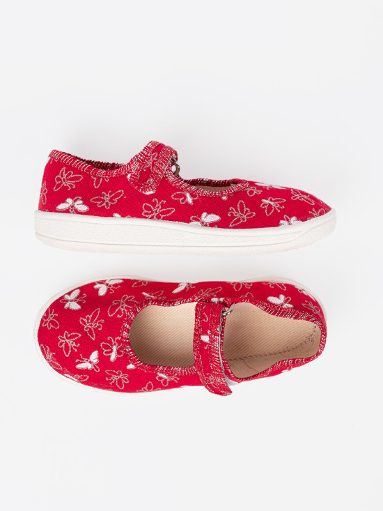 Red Kids' Sneakers with Velcro