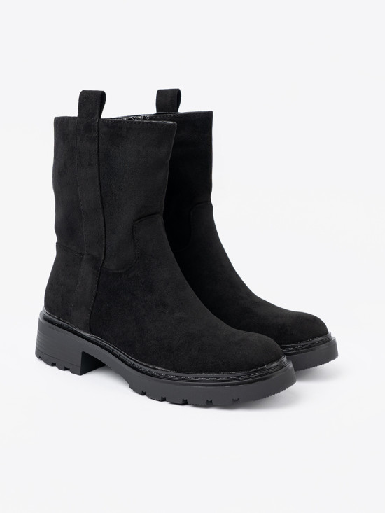 Stylish Ankle Boots with Thick Black Sole