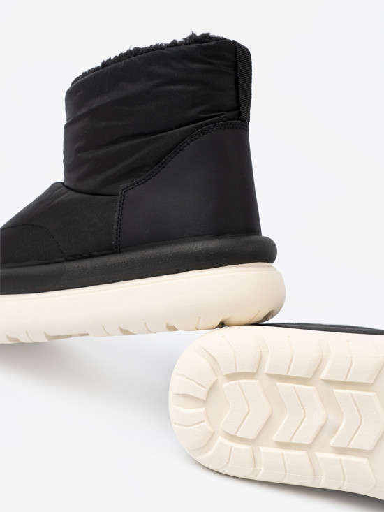 Waterproof Black Snow Boots with Fur Lining