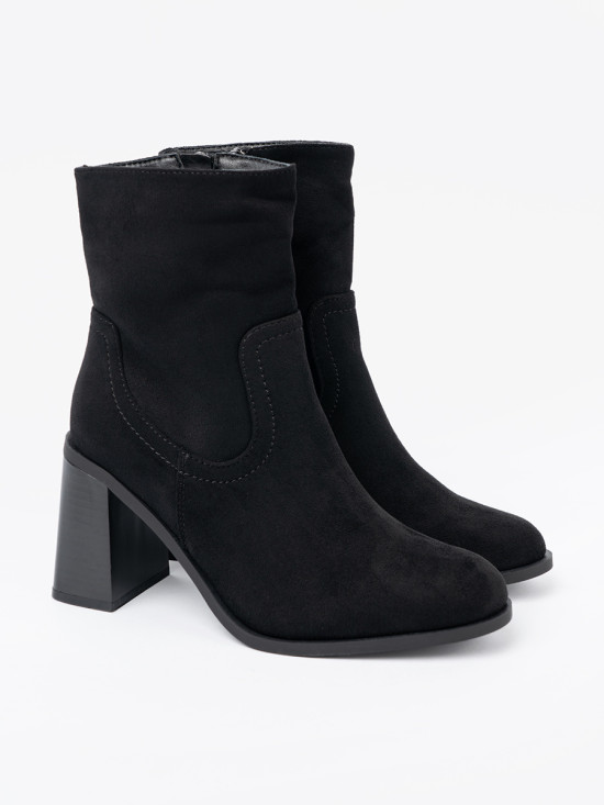 Black Ankle Boots with Heel