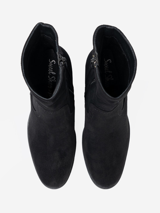 Black Ankle Boots with Heel