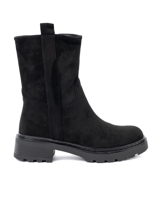 Black Ankle Boots with Thick Sole