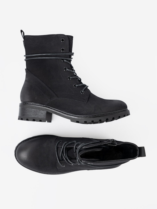 Trendy Black Workers with Decorative Lacing