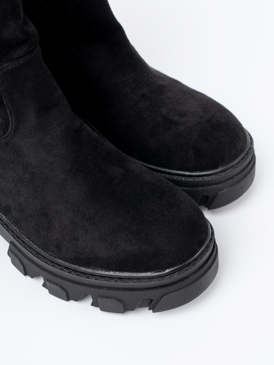 Black Ankle Boots with Minimalist Design