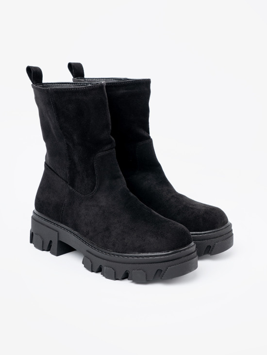 Black Ankle Boots with Minimalist Design