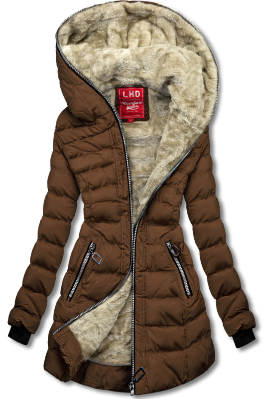 Caramel brow/beige winter padded jacket