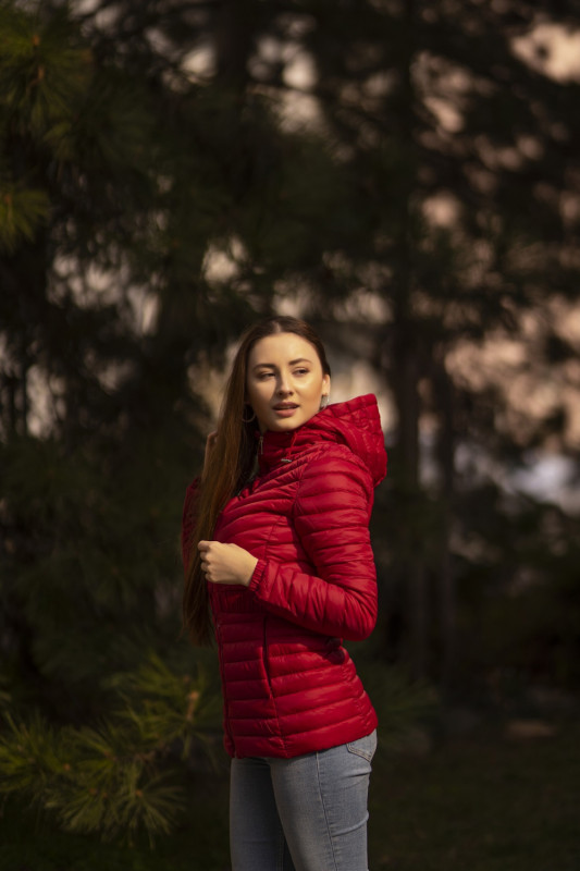 Grey jacket with elastic waist