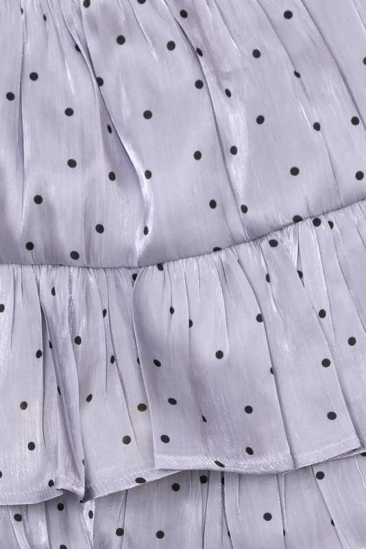 Lilac polka dot skirt