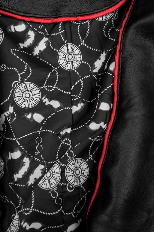 Faux leather jacket in black