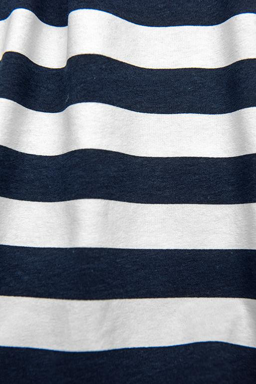 Blue-white loose striped dress I.