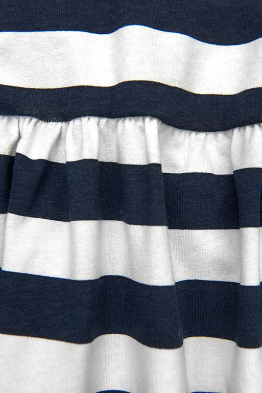 Blue-white loose striped dress I.