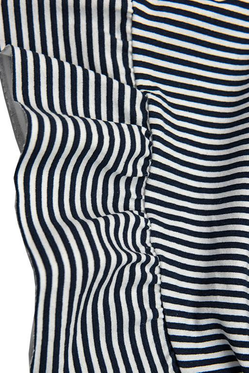 Blue-white loose striped dress IV.
