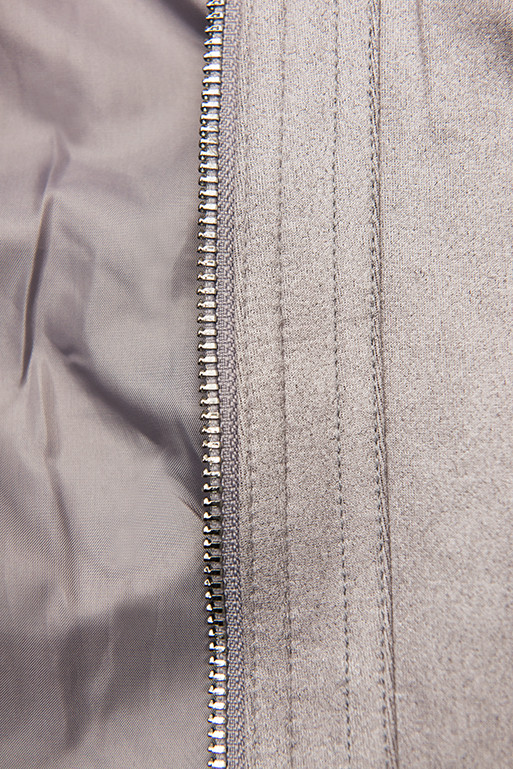 Faux suede jacket in gray