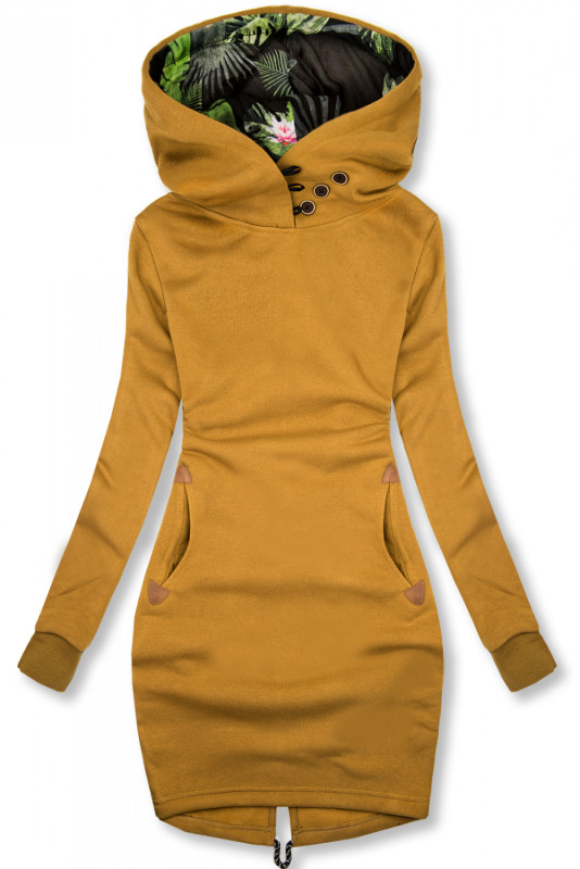 Sweatshirt dress mustard yellow