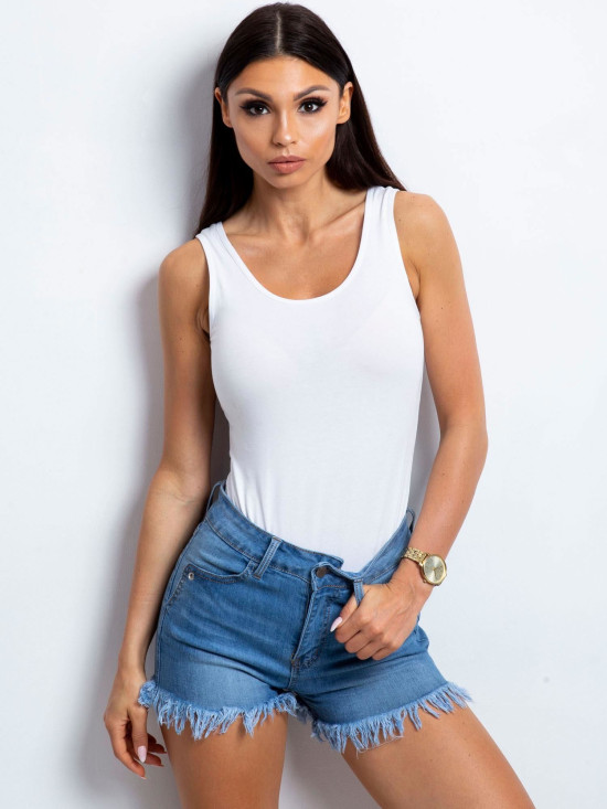 White Sleeveless Bodysuit