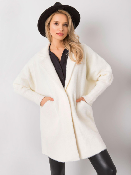 Ecru Alpaca Fluffy Coat