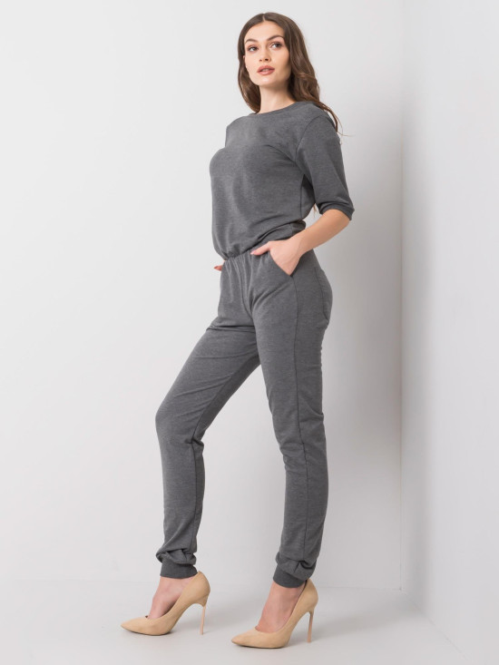 Dark Gray Melange Women's Jumpsuit