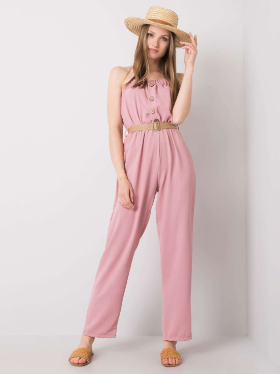 Pink Jumpsuit with Belt RUE PARIS