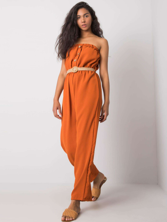 Orange Jumpsuit with Belt by RUE PARIS