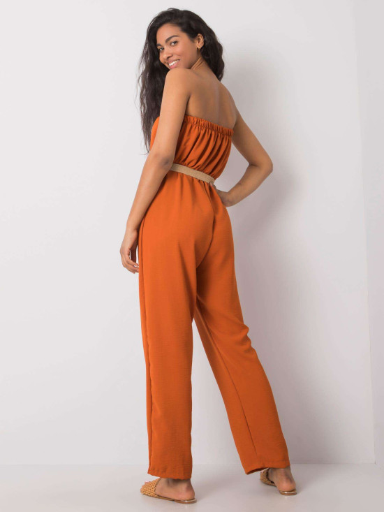 Orange Jumpsuit with Belt by RUE PARIS