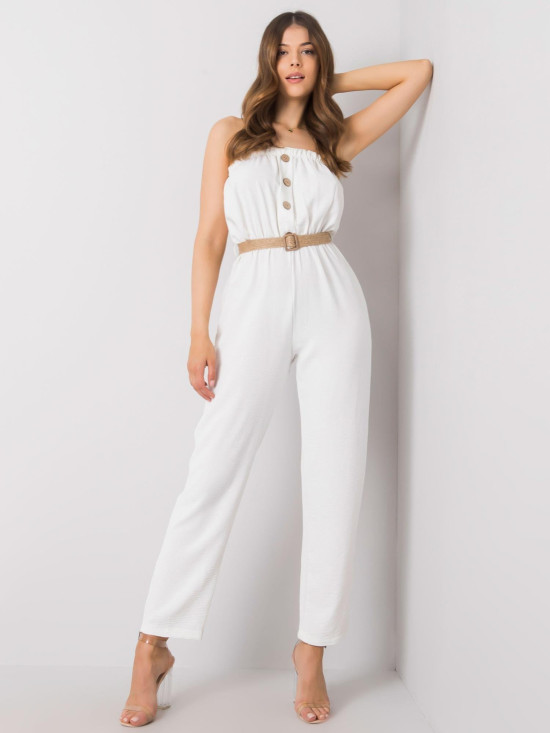 Ecru Jumpsuit with Belt RUE PARIS