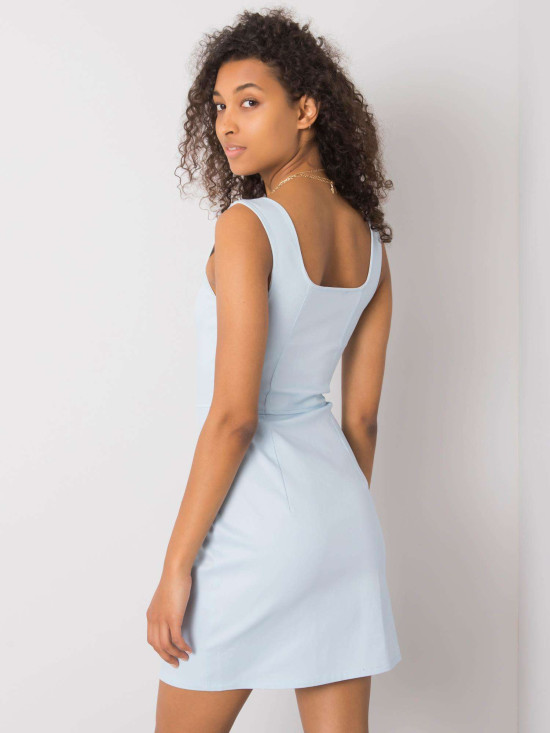 Light Blue Button Dress
