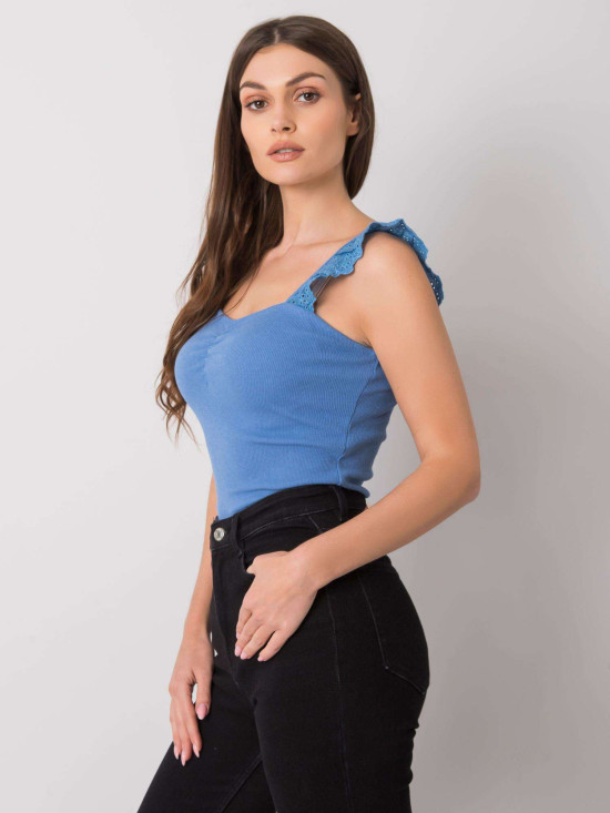 Dark Blue Cotton Top