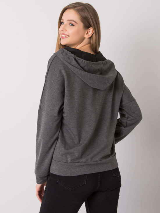 Dark Gray Melange Hoodie