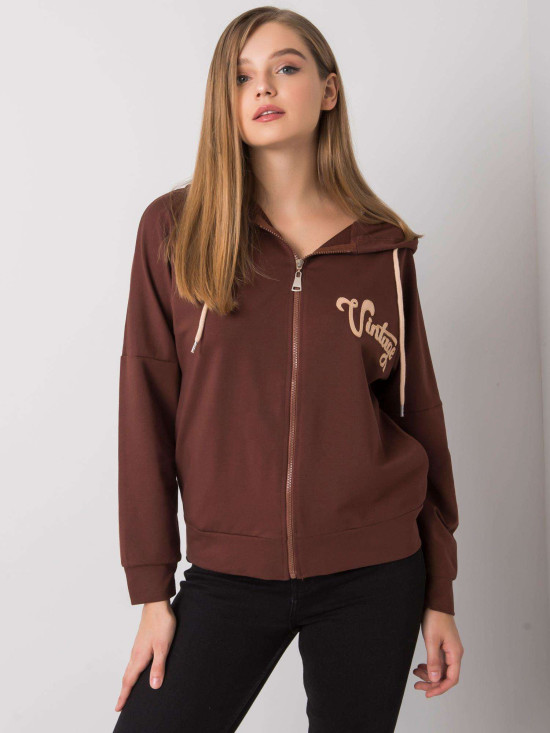 Brown Zip-Up Hoodie