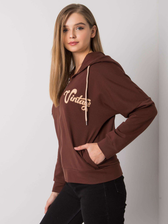 Brown Zip-Up Hoodie