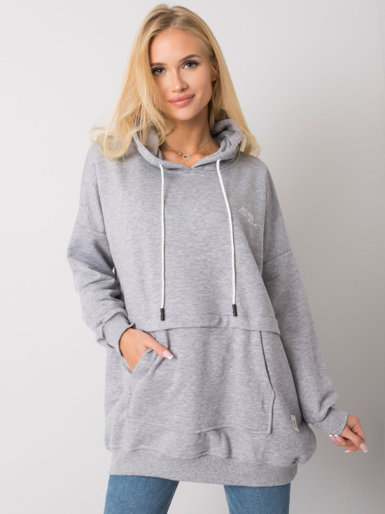 Gray Melange Hoodie