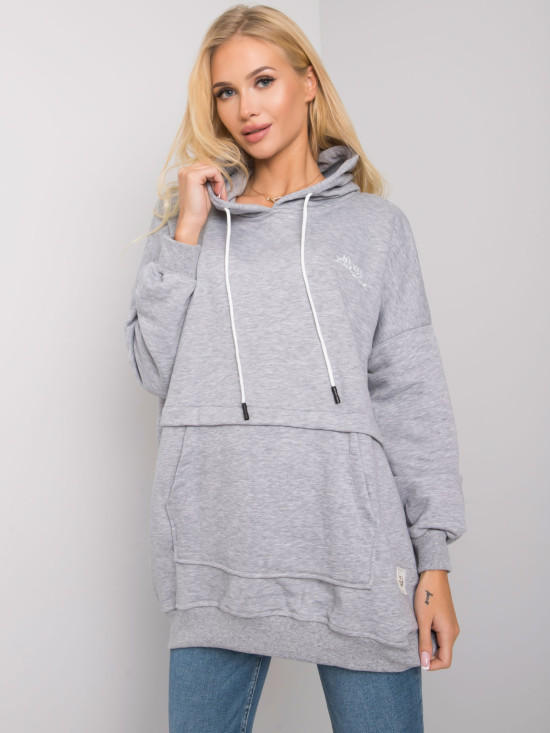 Gray Melange Hoodie