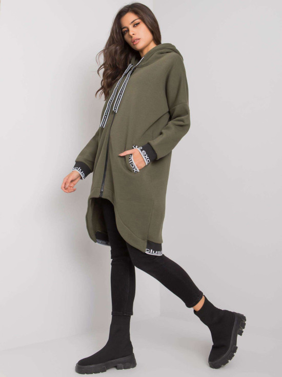 Khaki Women's Zip-Up Hoodie