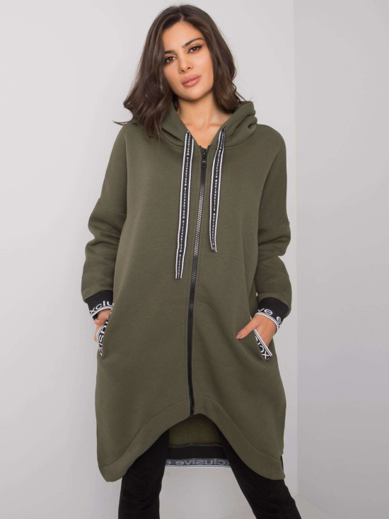 Khaki Women's Zip-Up Hoodie