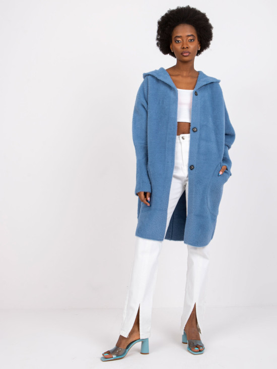 Elegant Transitional Coat in Dark Blue