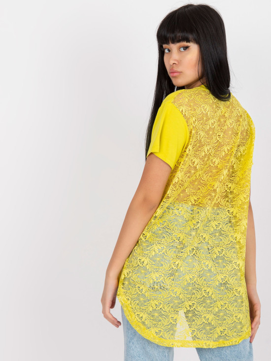 Lime Green Short Sleeve Blouse