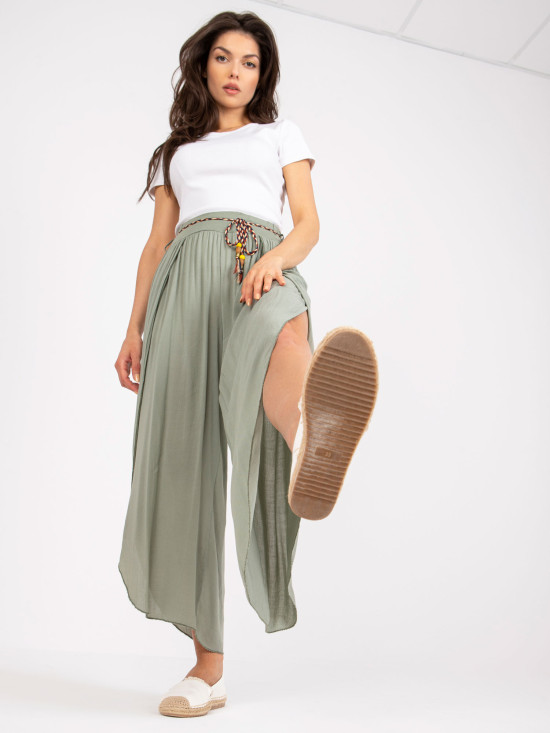 Stylish Khaki High-Waisted Pants