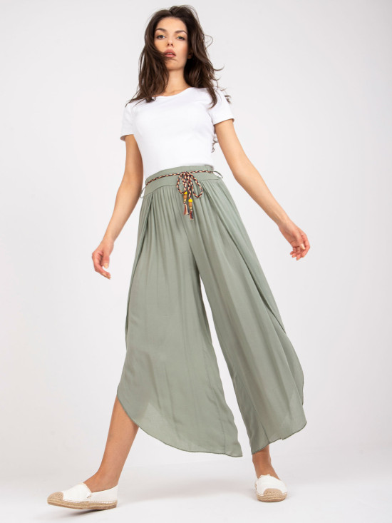 Stylish Khaki High-Waisted Pants