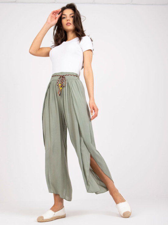 Stylish Khaki High-Waisted Pants