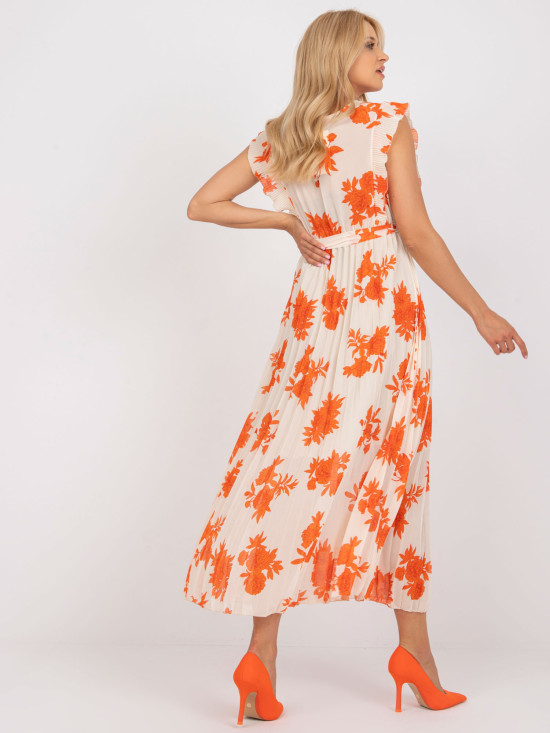 Elegant Orange Midi Dress