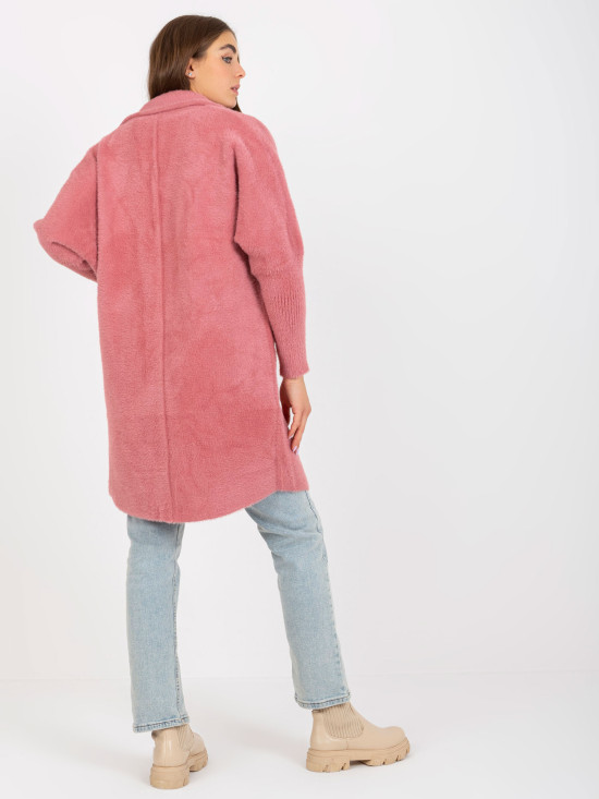 Pink Women's Alpaca Coat with Wool Eveline