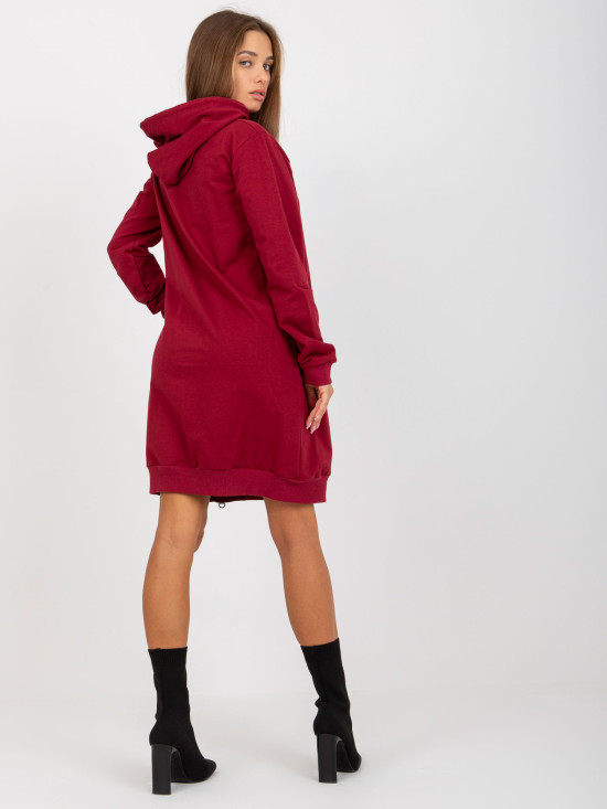 Bordeaux Hooded Dress