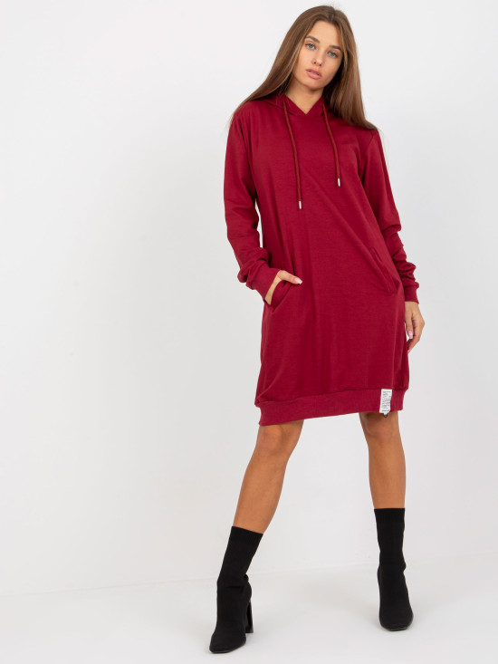 Bordeaux Hooded Dress