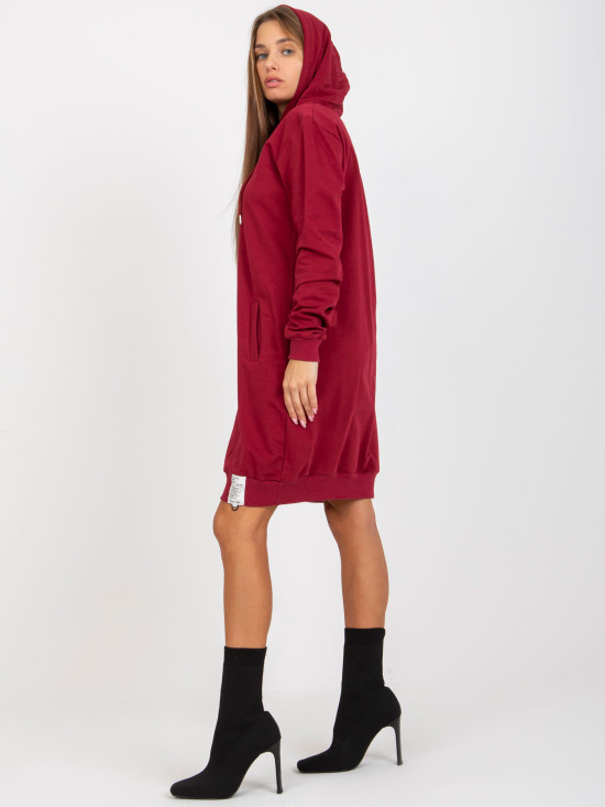 Bordeaux Hooded Dress